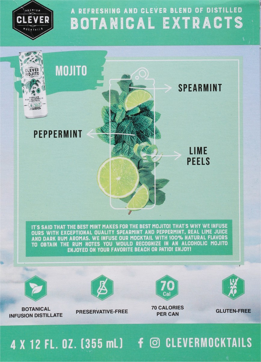 slide 7 of 9, Clever Non Alcoholic Mojito, 4 ct; 12 fl oz