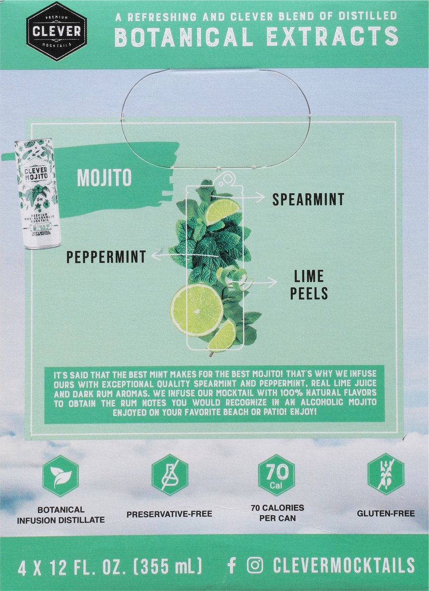 slide 6 of 9, Clever Non Alcoholic Mojito, 4 ct; 12 fl oz