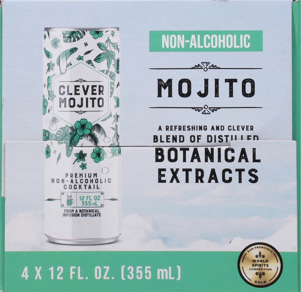 slide 3 of 9, Clever Non Alcoholic Mojito, 4 ct; 12 fl oz