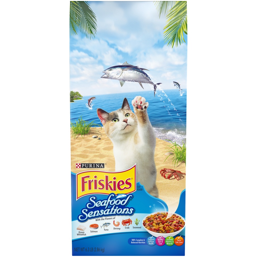 slide 1 of 1, Friskies Seafood Sensations Cat Food, 6.3 lb