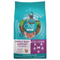 Image for on ONE (1) 3.5 lb or larger bag of Purina ONE® Whole Body Support Dry Cat Food or ONE (1) 4 lb or larger bag of Purina ONE® Whole Body Support Dry Dog Food