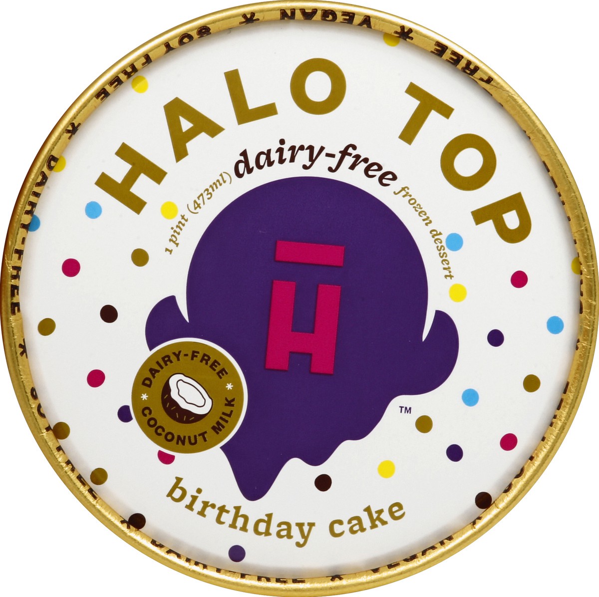 slide 2 of 7, Halo Top CreameryCreamery Halo Top CreameryDairy-Free Birthday Cake Frozen Dessert, 16 oz