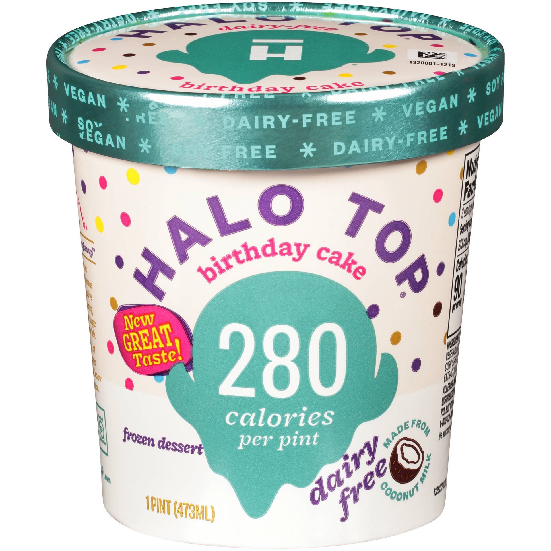 slide 1 of 7, Halo Top CreameryCreamery Halo Top CreameryDairy-Free Birthday Cake Frozen Dessert, 16 oz