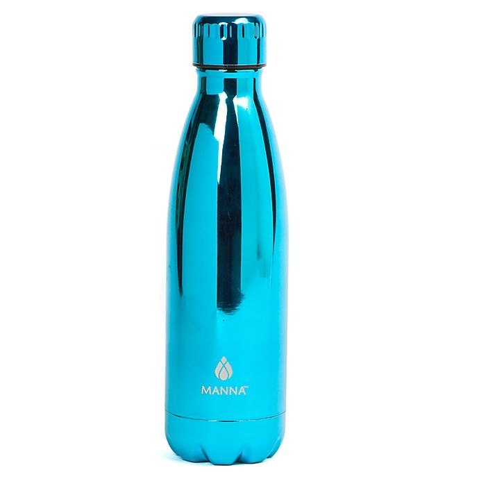 slide 1 of 1, Manna Organics Vogue Double Wall Stainless Steel Bottle - Teal, 17 oz