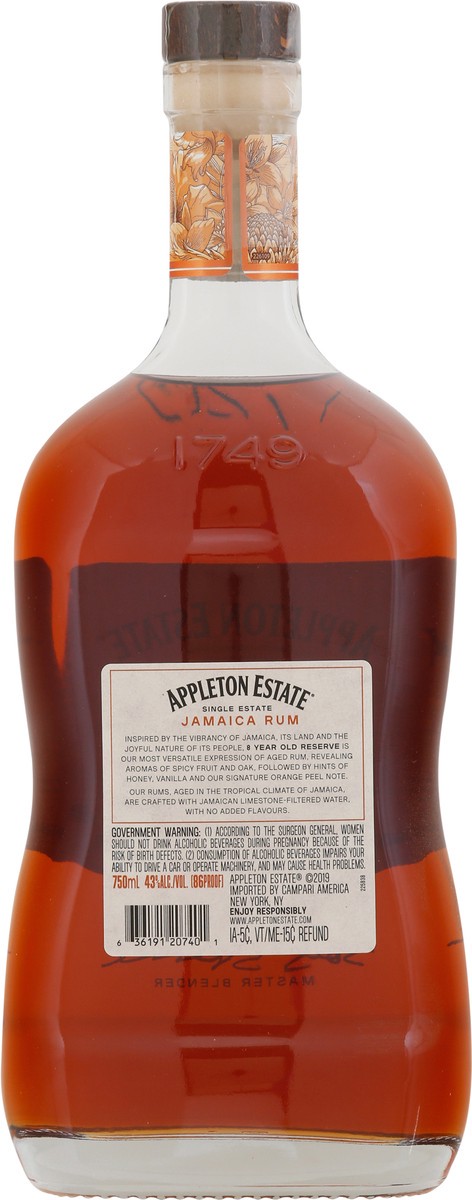 slide 3 of 9, Appleton Estate 8 Year Old Reserve Casks Rum, 750ml, 0.75 liter