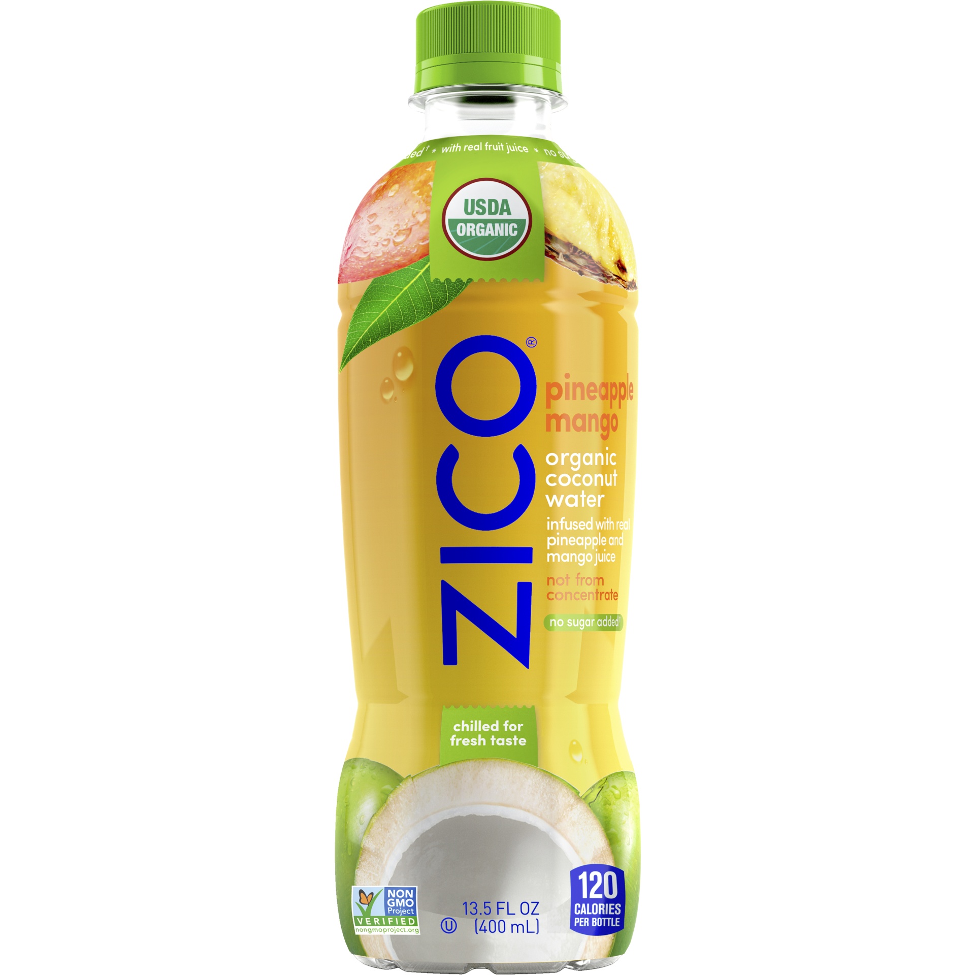slide 1 of 4, Zico Coconut Water - Pineapple Mango, 13.5 fl oz
