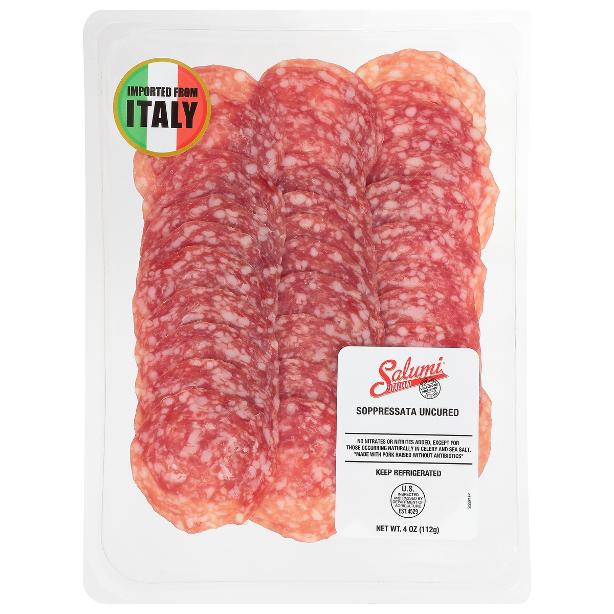 slide 1 of 9, Salumi Italiani Sopressata Sliced, 4 oz