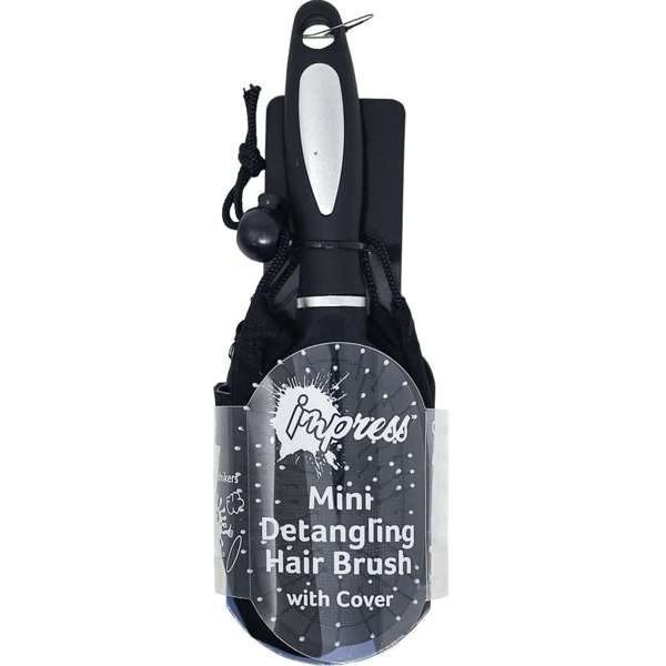 slide 1 of 1, imPRESS Detangling Hair Brush with Cover Mini 1 ea, 1 ct