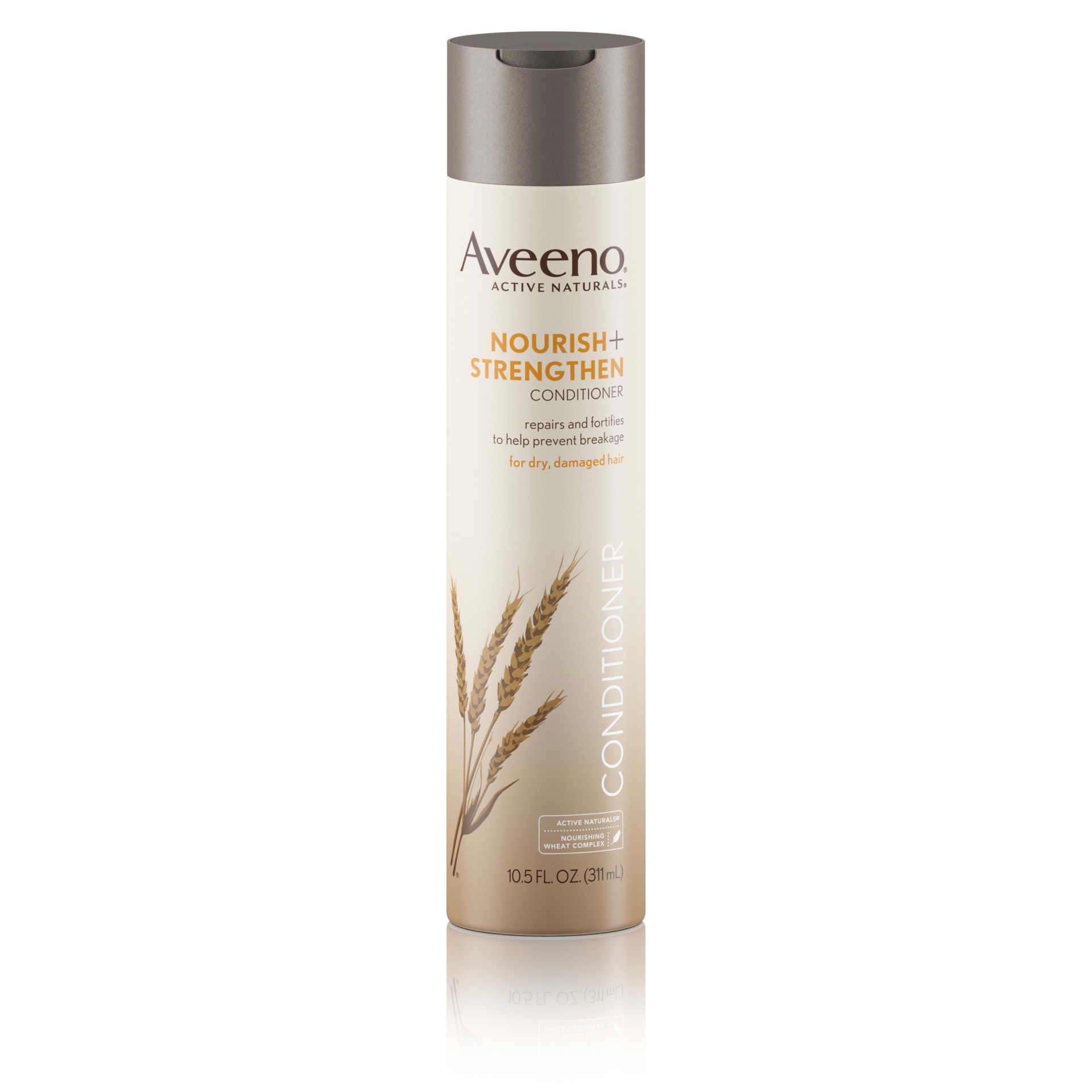 slide 1 of 6, AVEENO Nourish+ Strengthen Conditioner, 10.5 Fl. Oz, 10.50 fl oz