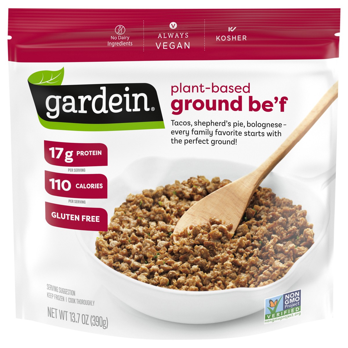 slide 1 of 8, Gardein Plant-Based Ground Be'f 13.7 oz, 13.7 oz