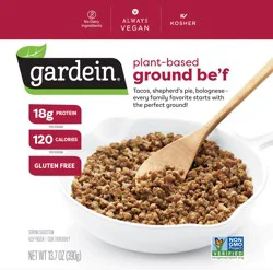Gardein Plant-Based Ground Be'f, Vegan, Frozen Meat Alternative, 13.7 oz.