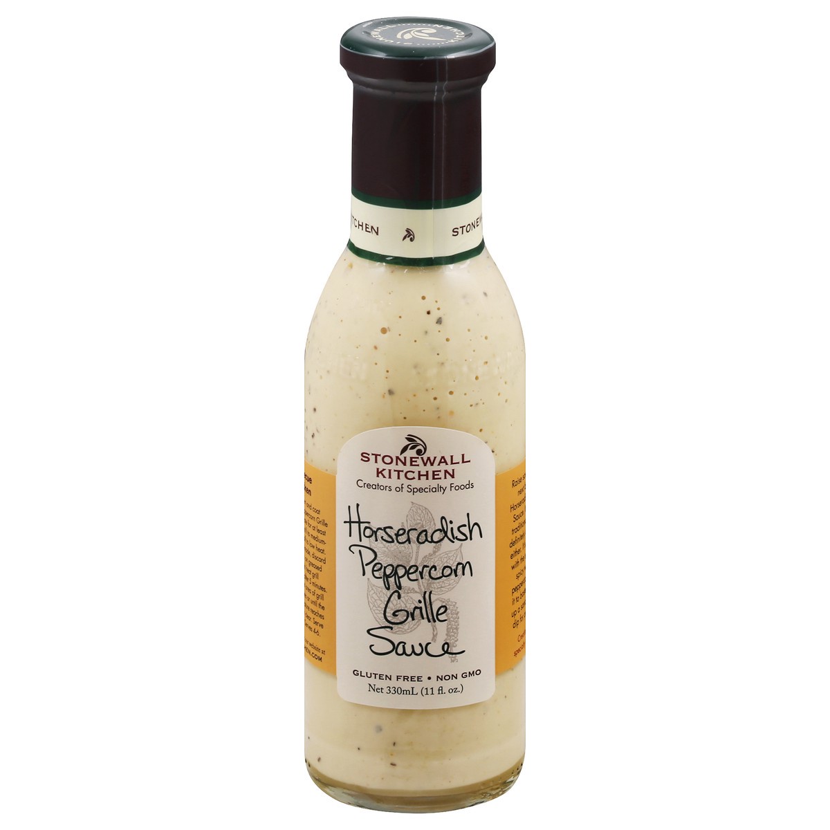 slide 11 of 12, Stonewall Kitchen Horseradish Peppercorn Grille Sauce 330 ml, 330 ml