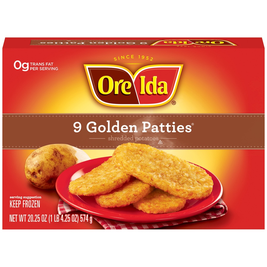 slide 1 of 1, Ore-Ida Golden Patties 9 Ct Box, 1 ct