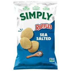 Simply Ruffles Potato Chips Sea Salt, 6 oz
