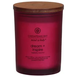 Chesapeake Bay Candle Mind & Body Dream + Inspire Soy Wax Blend Raspberry Coconut Candle 1 ea
