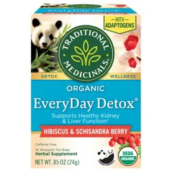 Traditional Medicinals Organic EveryDay Detox Schisandra Berry Herbal Tea, 16 ct