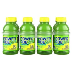 Powerade Xtra Sour Green Apple Electrolyte Sports Drink Bottles, 12 fl oz, 8 Pack