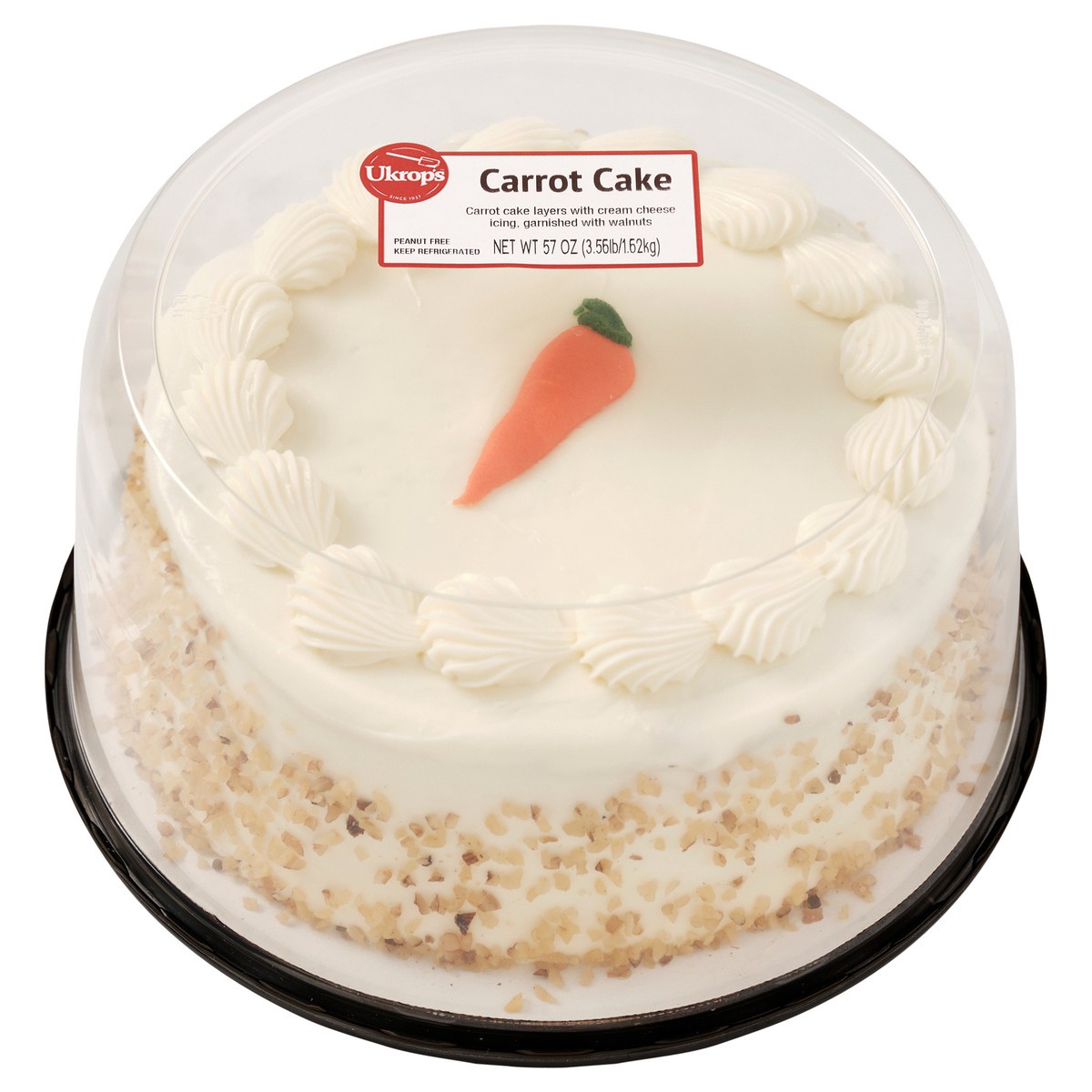 slide 1 of 8, Ukrop's Carrot Cake, 57 oz