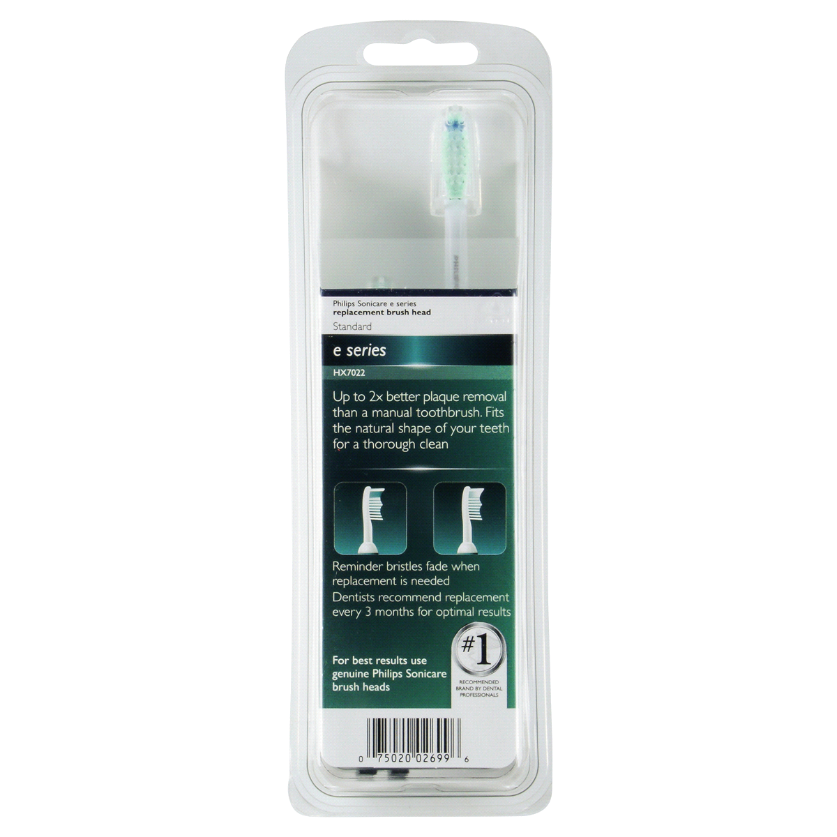 slide 4 of 4, Philips Sonicare E Series Brush Heads, 2 ct