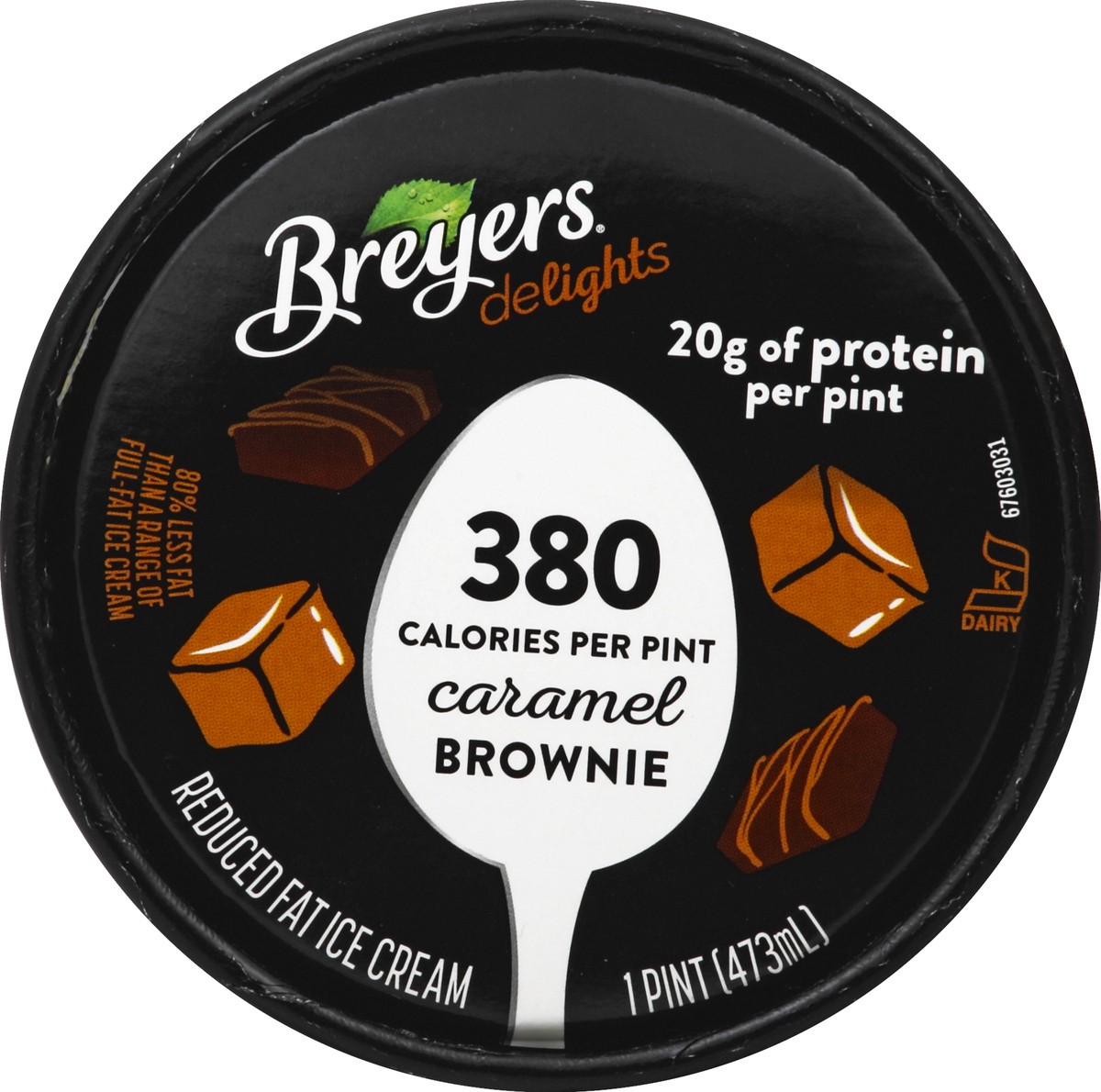 slide 3 of 6, Breyer's Breyers Delights Reduced Fat Ice Cream Caramel Brownie, 16 oz, 16 oz