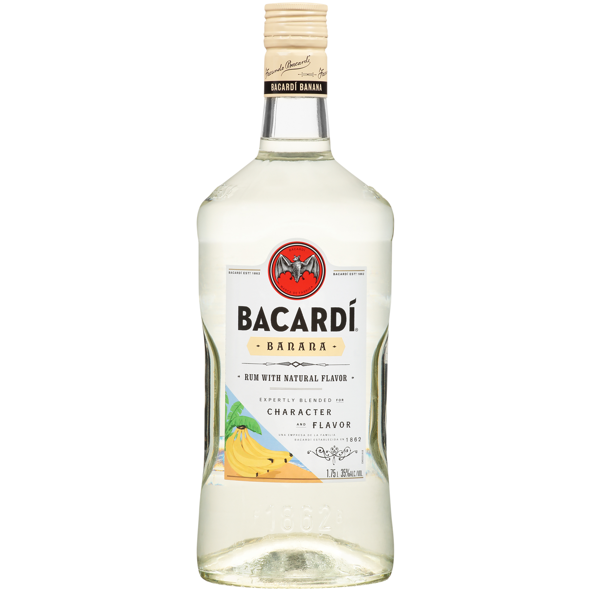 slide 1 of 4, Bacardí Bacardi Banana Flavored Rum 35% 175Cl/1.75L, 1.75 liter