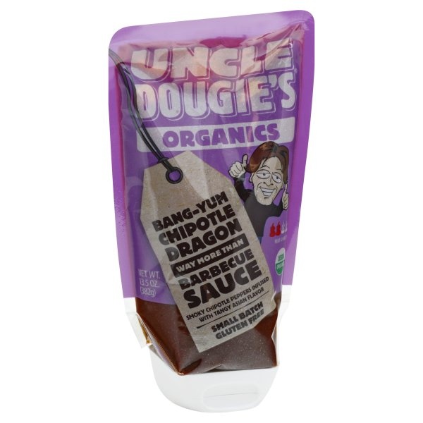 slide 1 of 6, Uncle Dougie's Organic Chipotle Bbq Sauce Pouch, 13.5 oz