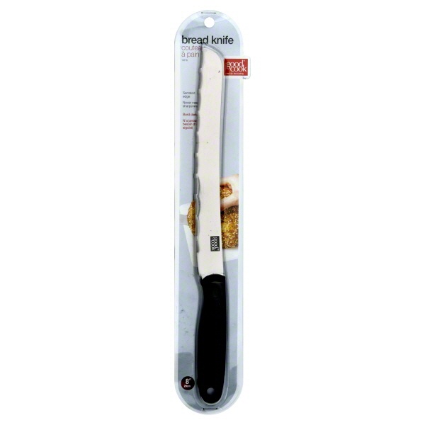 slide 1 of 2, Good Cook Serrated Bread Bagel Knife, 1 ct