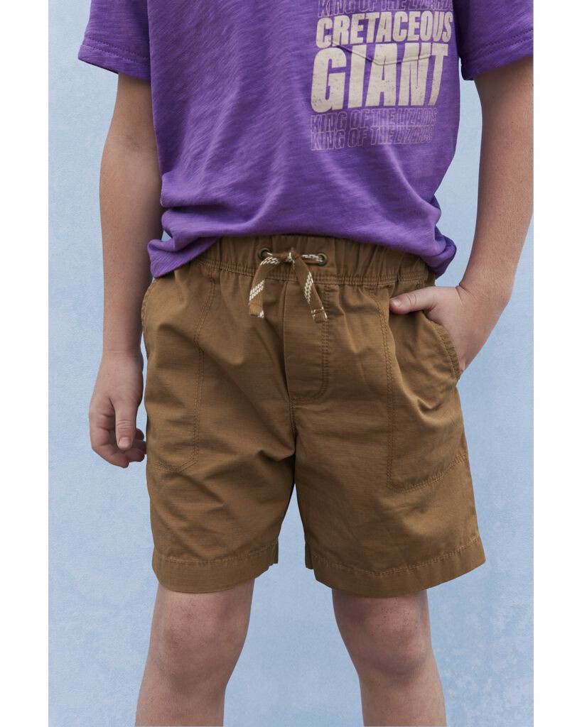 slide 3 of 5, Carter's Kid Pull-On All Terrain Shorts Brown 6, 1 ct