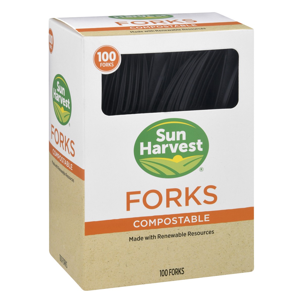 slide 3 of 10, Sun Harvest Forks, 100 ct