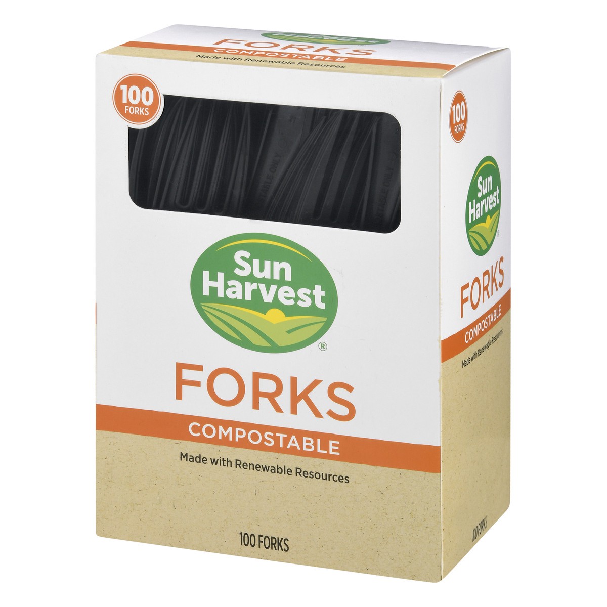 slide 5 of 10, Sun Harvest Forks, 100 ct