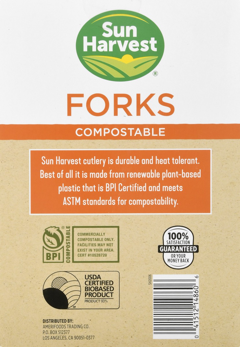 slide 6 of 10, Sun Harvest Forks, 100 ct