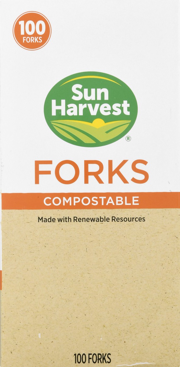 slide 2 of 10, Sun Harvest Forks, 100 ct