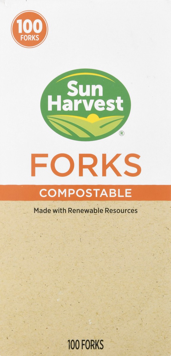 slide 10 of 10, Sun Harvest Forks, 100 ct