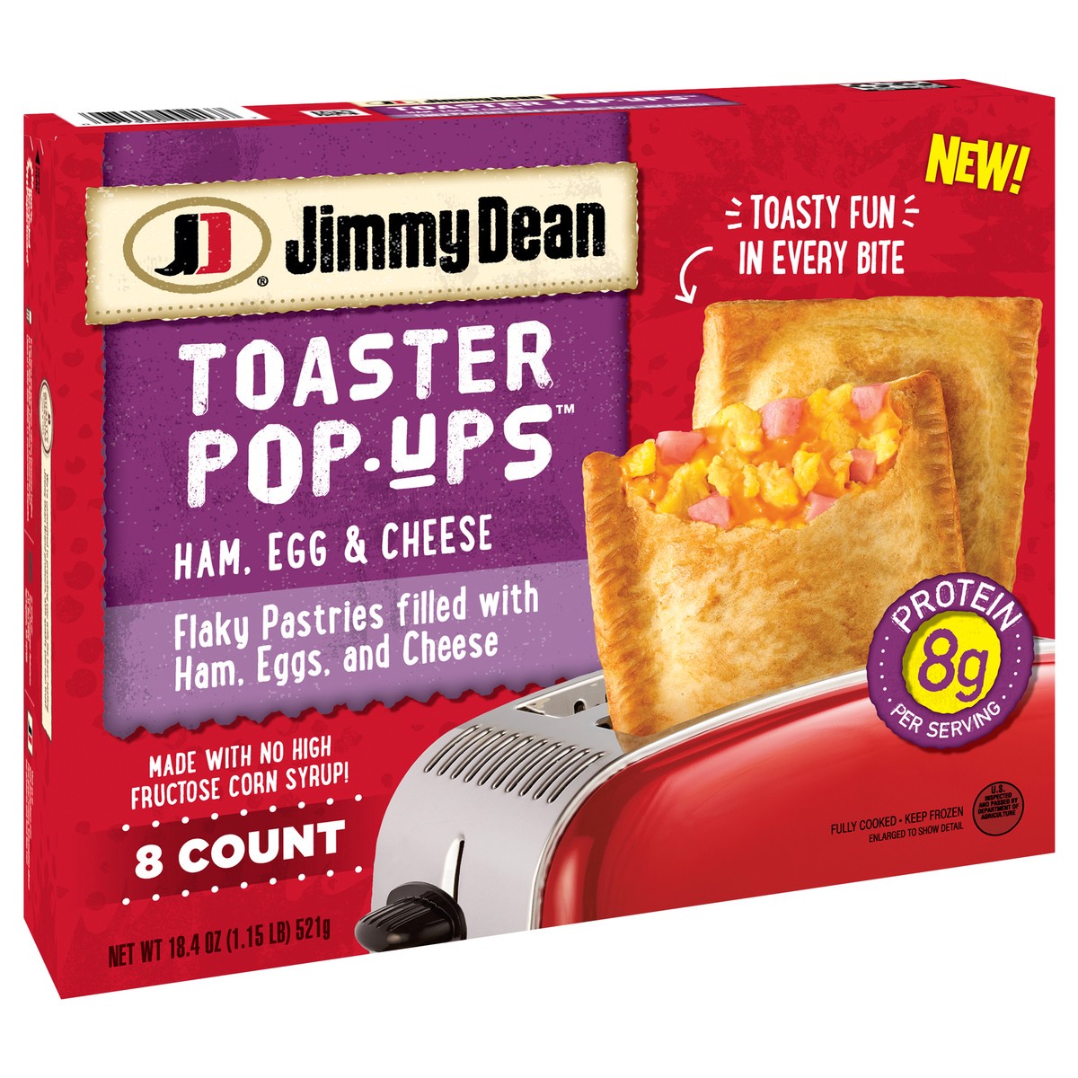 slide 3 of 9, Jimmy Dean Ham, Egg & Cheese, 8 ct