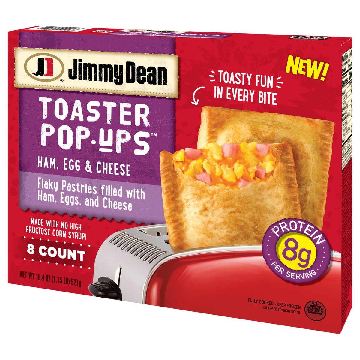 slide 9 of 9, Jimmy Dean Ham, Egg & Cheese, 8 ct