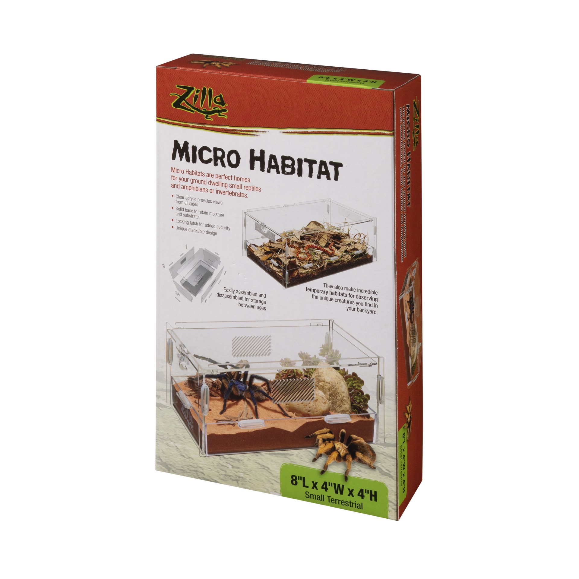 slide 5 of 9, Zilla Micro Habitat Terrariums with Locking Latch Terrestrial, Small, 1 ct