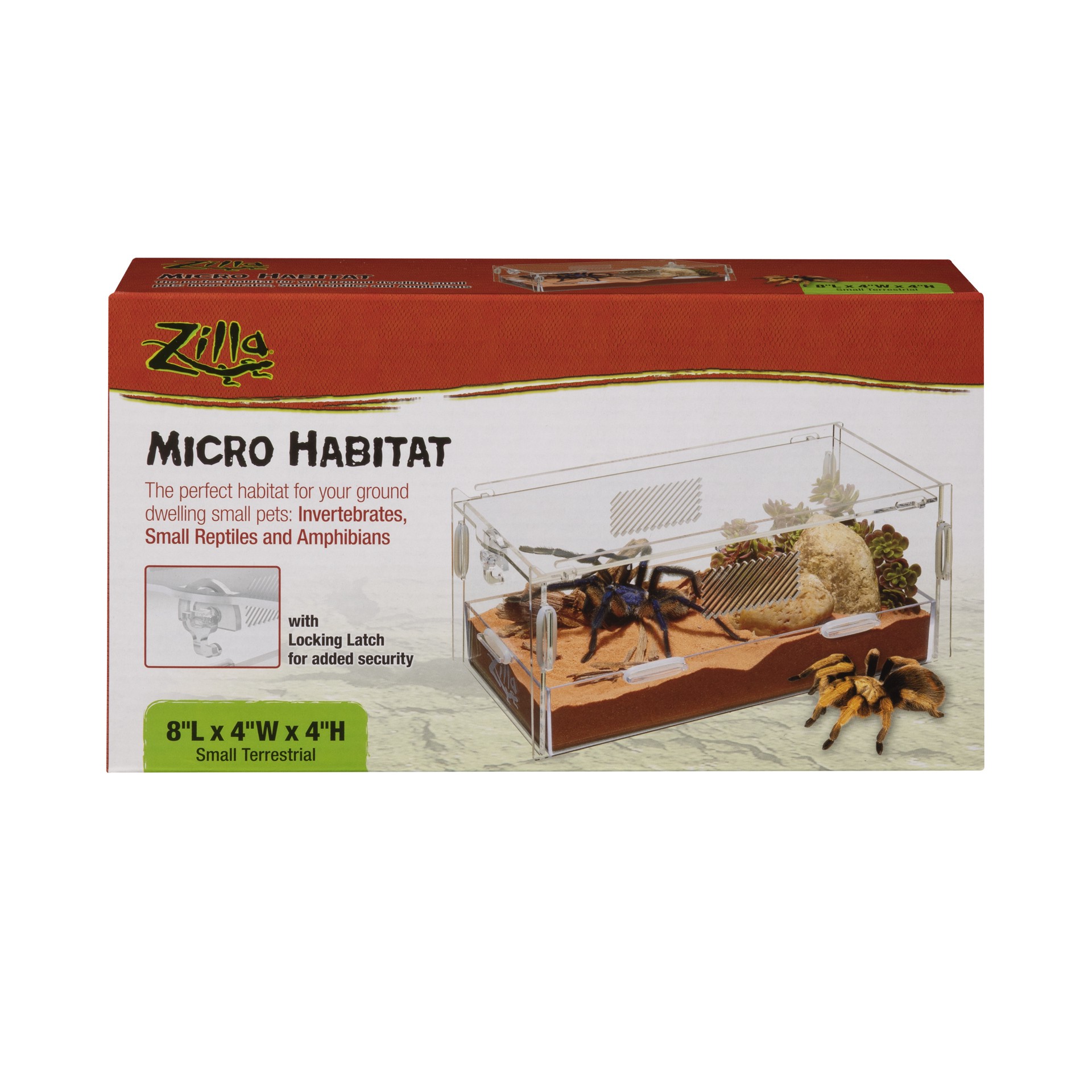 slide 8 of 9, Zilla Micro Habitat Terrariums with Locking Latch Terrestrial, Small, 1 ct