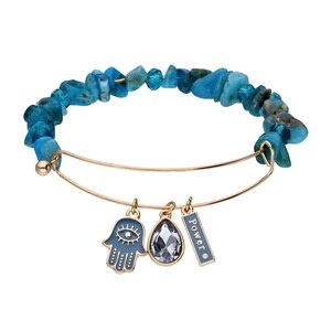 slide 1 of 1, I Am Jewelry Holiday Bangle Bracelet Charm, Blue, 1 ct