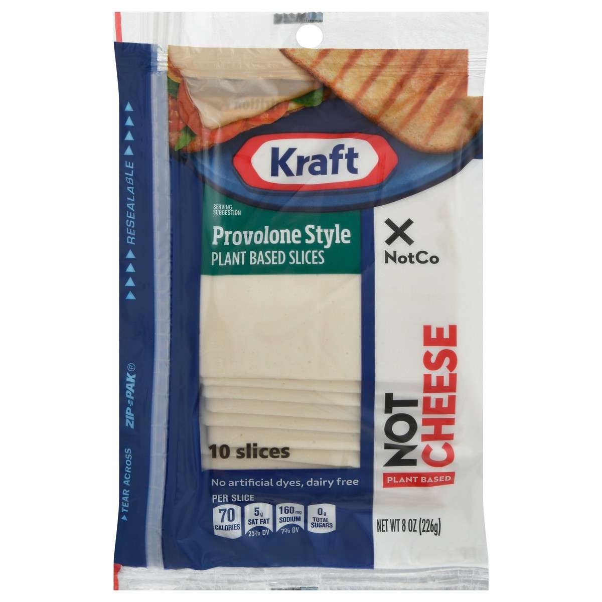 slide 2 of 14, Kraft Provolone Style Plant Based Slices 10 ea, 10 ct