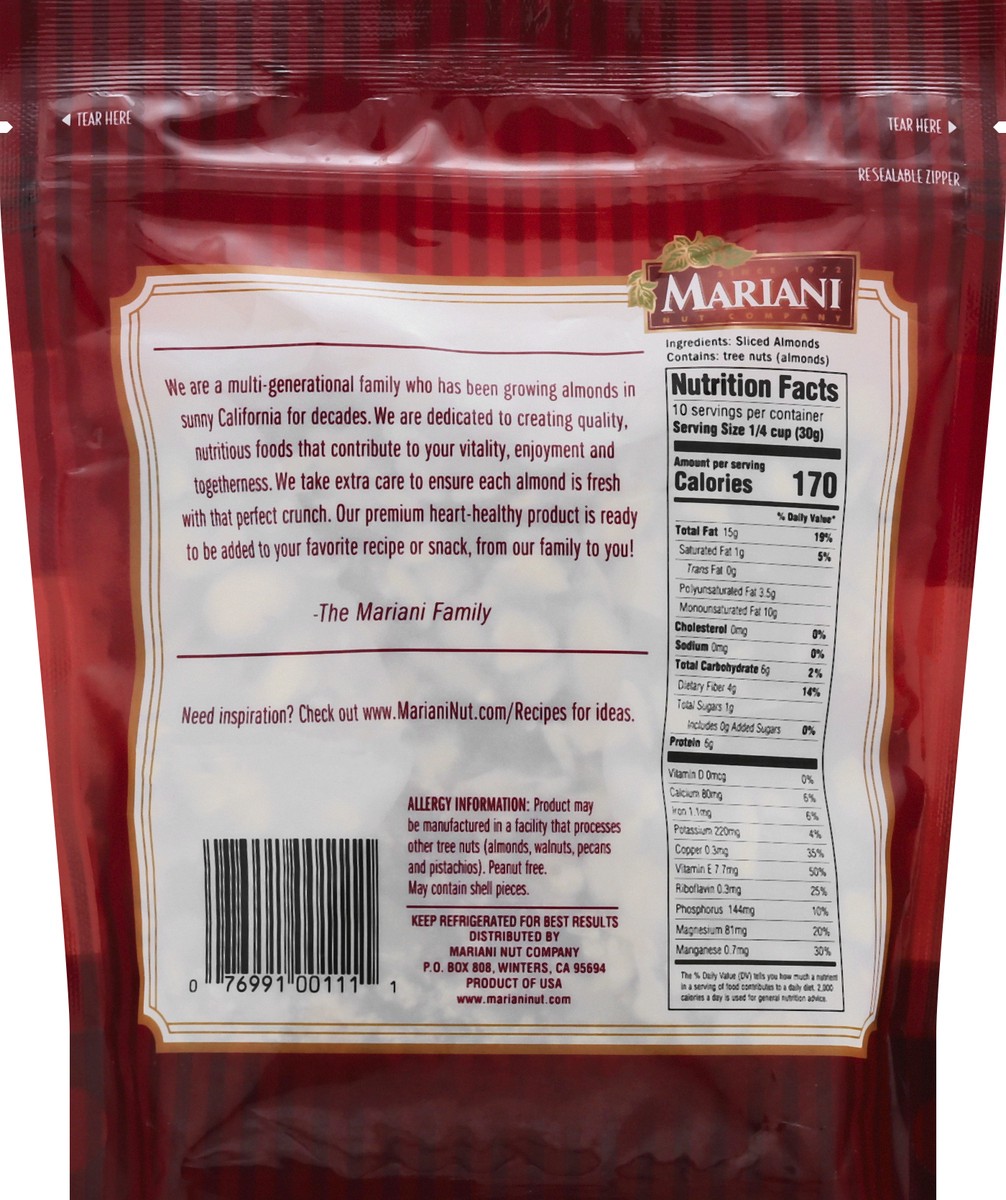 slide 8 of 9, Mariani Sliced Premium Almonds 10 oz, 10 oz