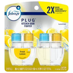 Febreze Plug In Air Freshener, Odor-Fighting Scented Oil Refill, Kitchen Odor Fighter, 2 Refills
