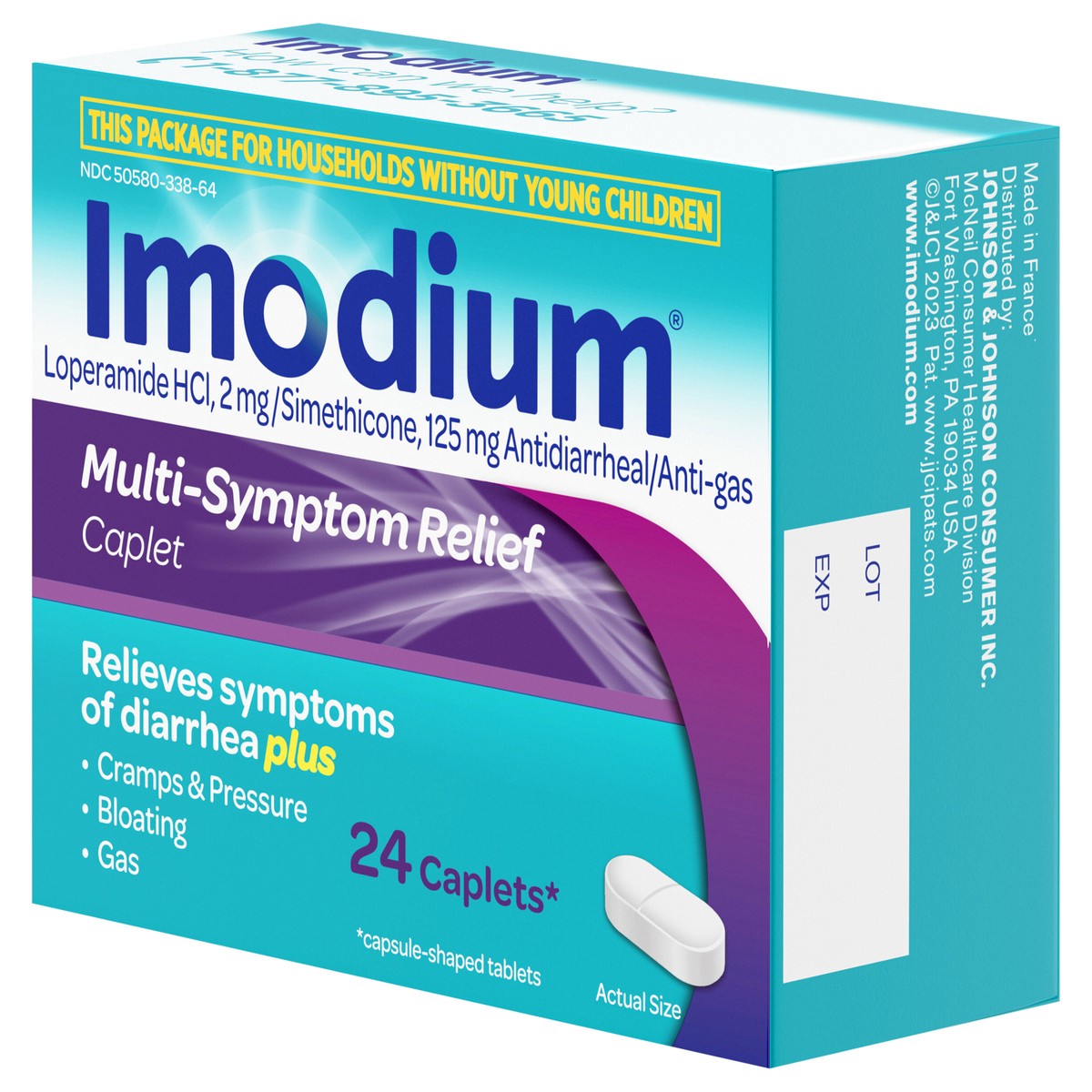 slide 3 of 4, Imodium Multi-Symptom Relief Caplet 24 Count, 24 ct