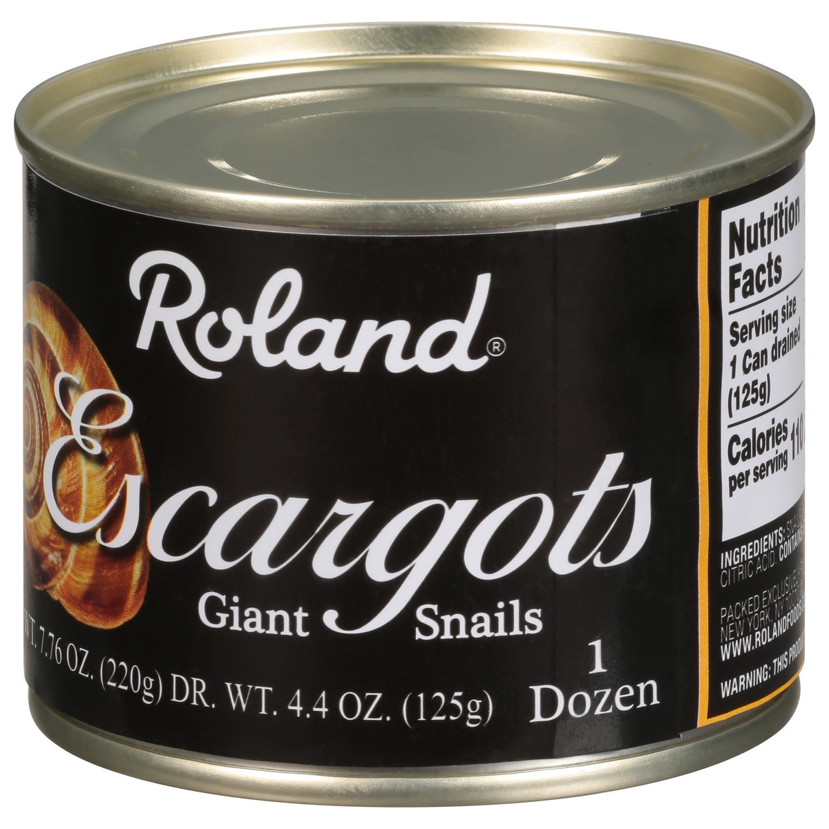 slide 4 of 9, Roland Giant Escargots Snails 12 ea, 12 ct