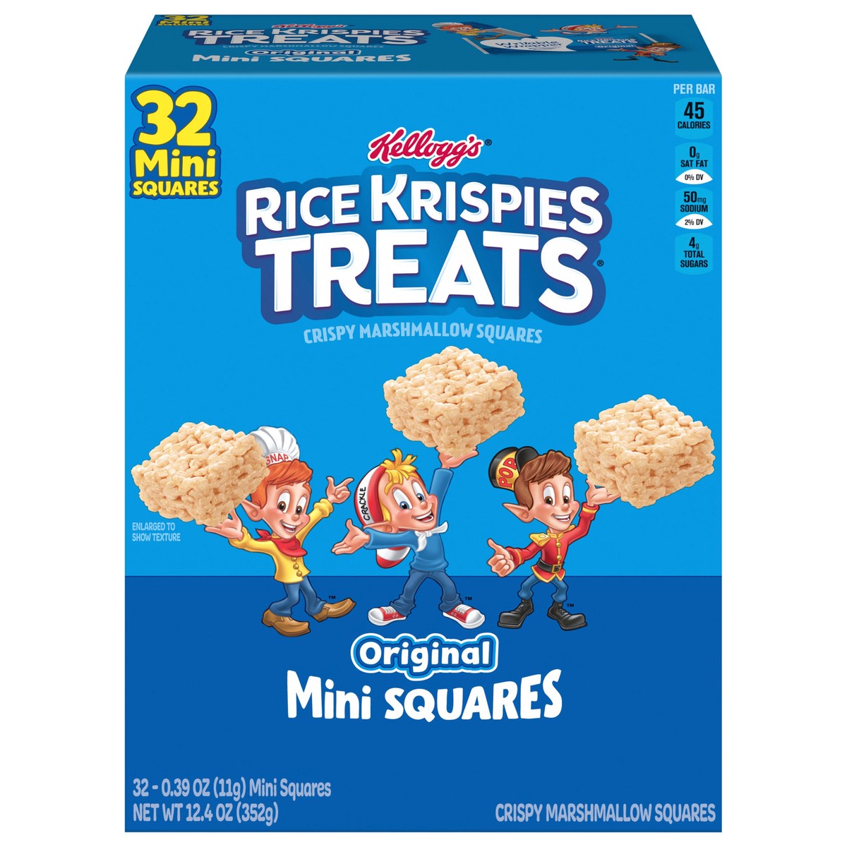 slide 1 of 11, Rice Krispies Treats Crispy Mini Marshmallow Squares Original, 12.4 oz