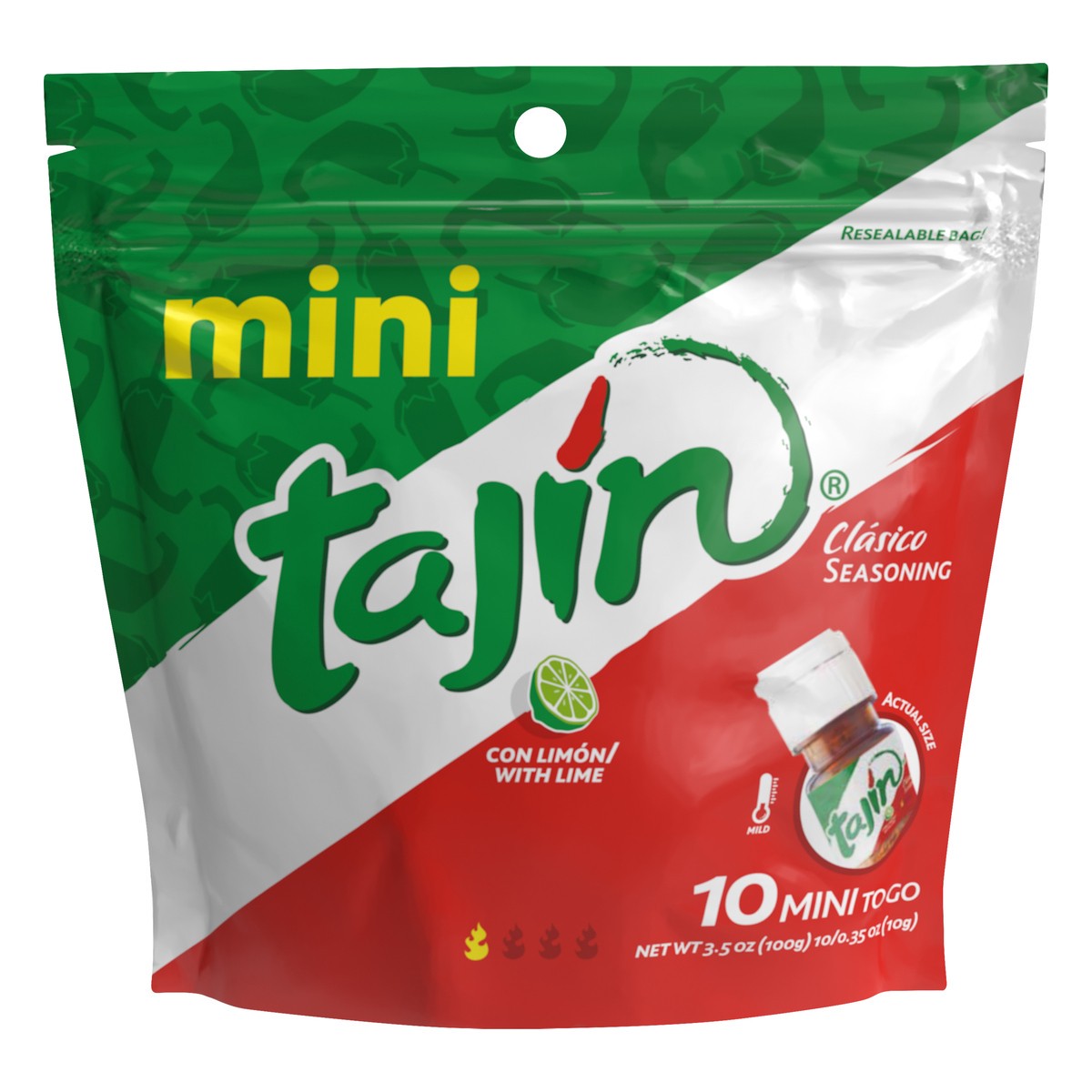 slide 1 of 7, Tajin Tajín Clásico Seasoning Mini Pouch, 3.5 oz