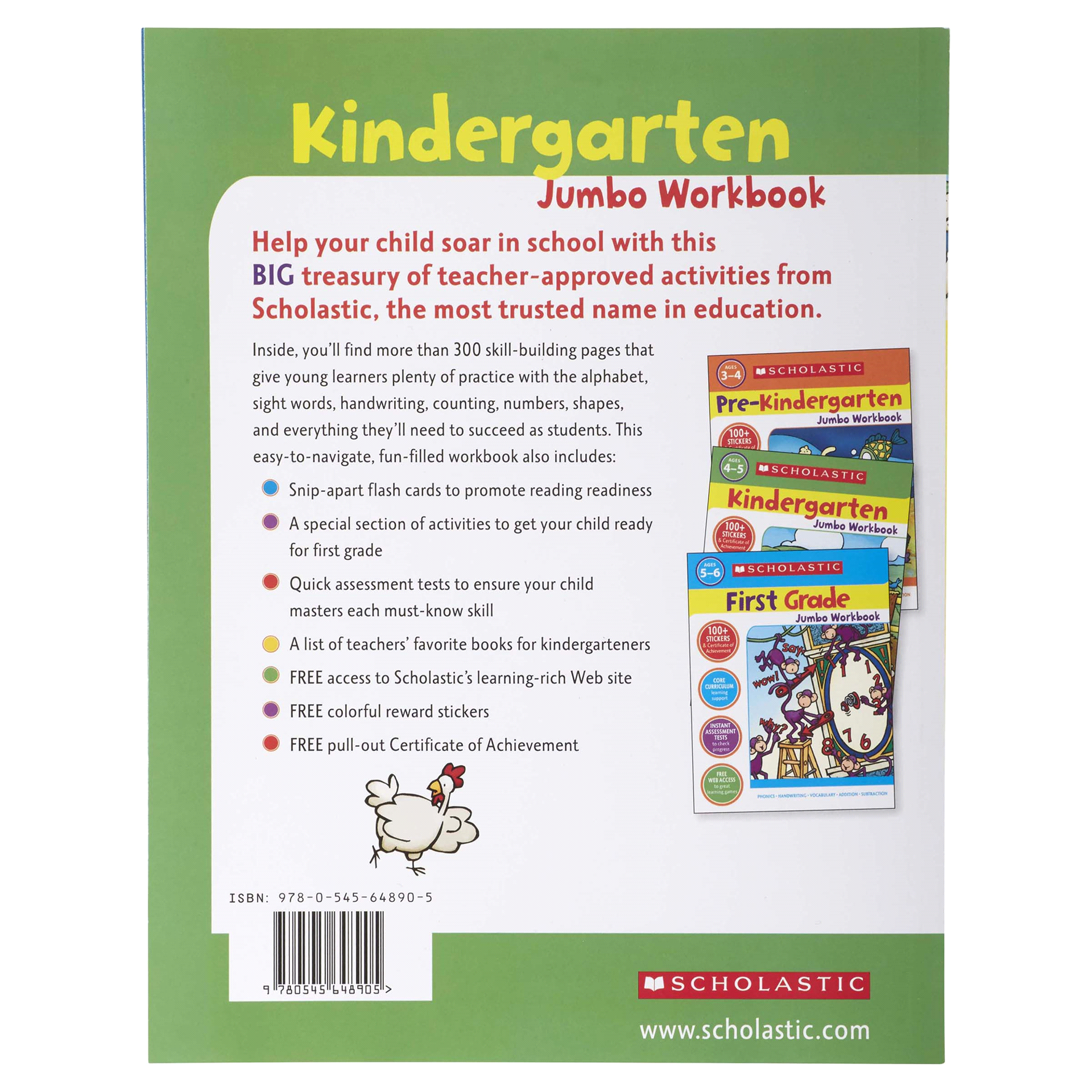 slide 3 of 5, Kindergarten Jumbo Workbook By Scholastic, 1 ct