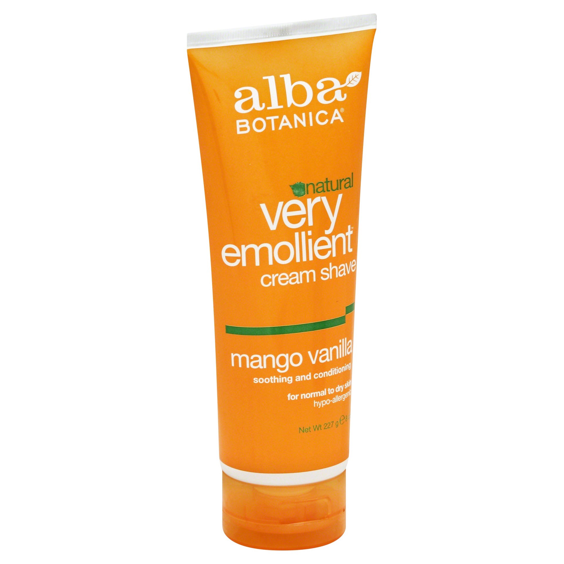 slide 1 of 8, Alba Botanica Mango Vanilla Very Emollient Cream Shave, 8 oz