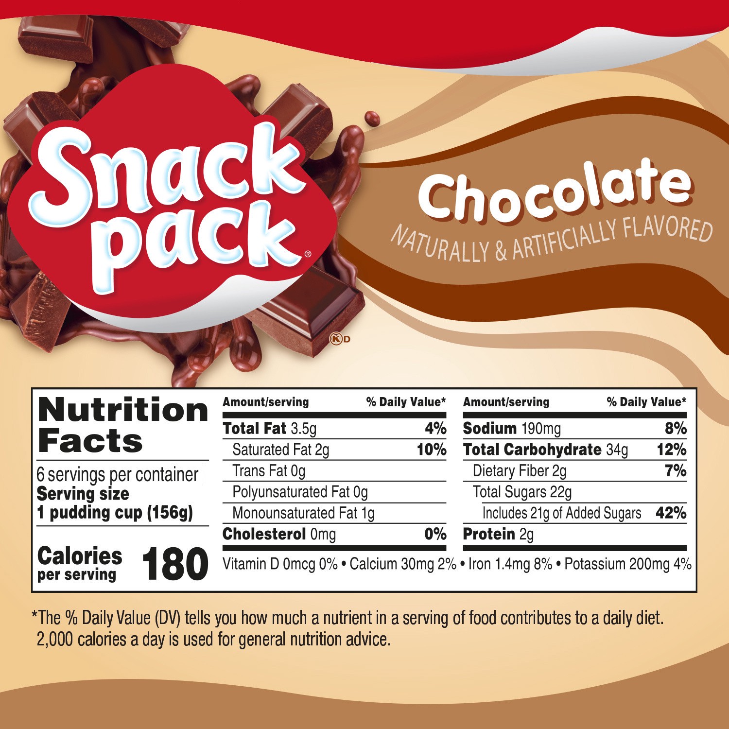 slide 3 of 5, Snack Pack Chocolate Pudding Super Size 6 - 5.5 oz Cups, 6 ct