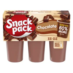 Snack Pack Super Size Chocolate Pudding, 5.5 oz Pudding Cups, 6 Count, 8 Pack