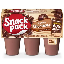 Snack Pack Super Size Chocolate Pudding, 5.5 oz Pudding Cups, 6 Count, 8 Pack